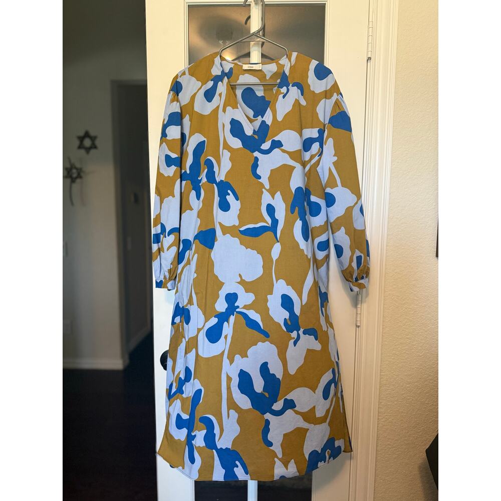 CLOSED Puff Sleeve Dress In Oceanic Blue In Multi small*